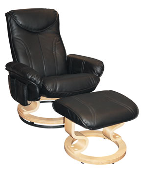 Relaxation Swivel Recliner with Free Footstool (F6033)