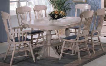 Richmona White Twin Pedestal Dining Table