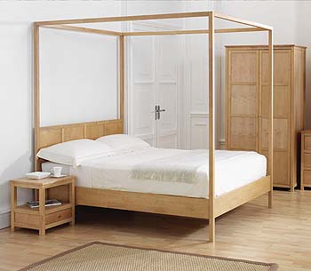 Furniture123 Riga Maple Four Poster Bedstead