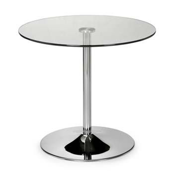 Furniture123 Rubic Round Dining Table with Glass Top