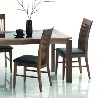 Furniture123 Serena Walnut Dining Chairs (pair) - FREE NEXT