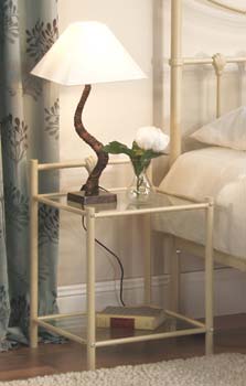 Furniture123 Sheldon Bedside Table in Ivory - WHILE STOCKS