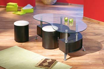 Sigma Storage Coffee Table with Stools