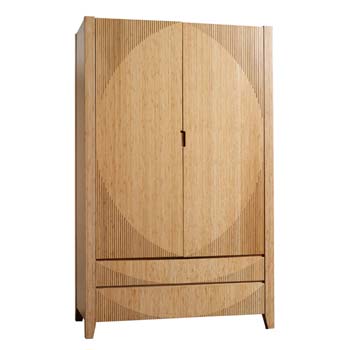 Furniture123 Soko Bamboo 2 Door Wardrobe in Caramel