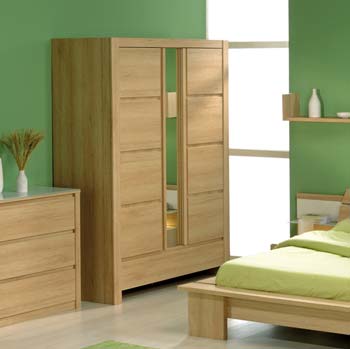 Furniture123 Spa Mirrored 2 Door Wardrobe