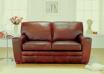 Stanton Leather 3 Seater Sofa Bed