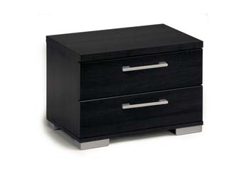 Stowe 2 Drawer Bedside Chest in Wenge