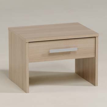 Furniture123 Thadie 1 Drawer Bedside Table in Bruges Oak