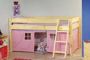 Furniture123 Thuka Maxi 9 - Midsleeper with Pink Tent
