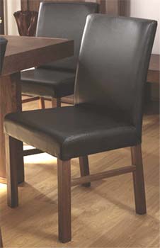 Tokyo Brown Leather Dining Chairs (pair) - FREE NEXT DAY DELIVERY