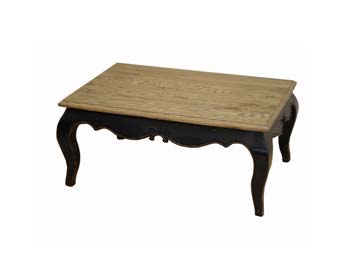 Furniture123 Touraine Black and Oak Rectangular Coffee Table