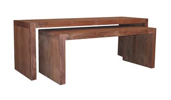 Furniture123 Tribek Sheesham Nest of Tables - FREE NEXT DAY