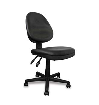 Turbo Black Leather Operators Office Chair