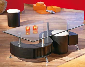 Furniture123 Ying and Yang Rectangular Storage Coffee Table