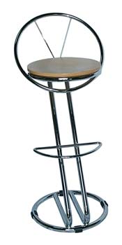 Furniture123 Zeus Stool with Wooden Seat