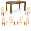 6 Ivory Chairs with Free Monte Carlo Oak Style