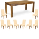 8 Ivory Chairs with Free Monte Carlo Oak Style