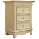 FurnitureToday Amaryllis French style 3 drawer bedside cabinet