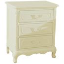 FurnitureToday Ambiance Krystal white 3 drawer bedside cabinet