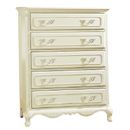 Ambiance Krystal white 5 drawer chest