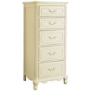 Ambiance krystal white 5-drawer Tall Chest