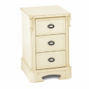 Amore Latte Small 3 Drawer Bedside