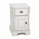 Amore White Small Bedside with Door