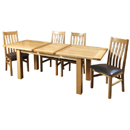 Avalon extending oak dining set
