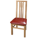 FurnitureToday Avalon Oak Macintosh leather seated dining chair