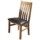 FurnitureToday Avalon Oak Richmond leather seated dining chair