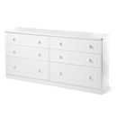 Avimore White Painted 6 Drawer Double Chest