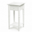 FurnitureToday Belgravia White 1 Drawer Bedside Table