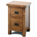 FurnitureToday Brooklyn Reclaimed Oak 2 Drawer Bedside Table