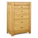 FurnitureToday Bruges Oak 6 Drawer Chest