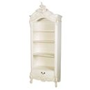 FurnitureToday Chateau white painted 1 drawer open bookcase 