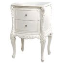 FurnitureToday Chateau white painted 2 drawer bedside cabinet