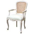 FurnitureToday Chateau white painted Bordeux armchair