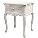 Chateau white painted lamp table with drawer