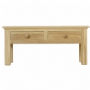 Chichester solid oak coffee table with push