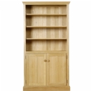 FurnitureToday Chichester solid oak tall open bookcase with