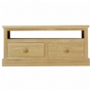 FurnitureToday Chichester solid oak widescreen TV cabinet with