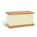 Chunky Pine Ivory Blanket Box