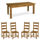 FurnitureToday Chunky Pine Kenilworth Dining Set