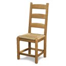 FurnitureToday Chunky Plank oak rush seat dining chair