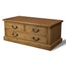 FurnitureToday Chunky Plank Pine 2 over 1 coffee table