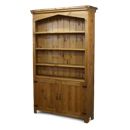 Chunky Plank Pine Arch Bookcase & Cupboard