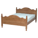 Churt Pine high foot end bed in a rustic wax