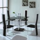 FurnitureToday Concept Manhattan V01 Square black dining set 