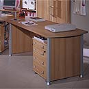 FurnitureToday Contempo Flair Beech large Desk 