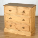 FurnitureToday Cotswold Pine 2 over 2 Deep chest of drawers